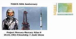 Spain 2013 - Nasa´s 50th Anniversary - Spatial Missions -Projet Mercury/Mercury Atlas 6-Friendship 7 - Europe