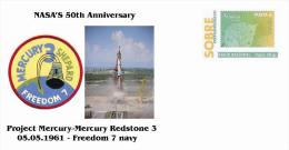 Spain 2013 - Nasa´s 50th Anniversary - Spatial Missions -Projet Mercury/Redstone 3-Freedom 7 - Europe