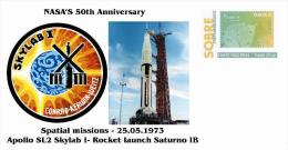 Spain 2013 - Nasa´s 50th Anniversary - Spatial Missions -Apollo SL2 Skylab I - Europe