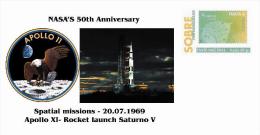 Spain 2013 - Nasa´s 50th Anniversary - Spatial Missions -Apollo XI Cover - Europe