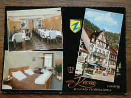 Hotel KRONE Fam. L. Albecker Tel 350 / Anno 19?? ( Zie Foto Voor Details ) !! - Wolfach