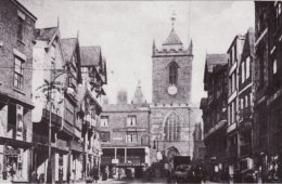 Postcard Chester Bridge Street St Peter´s Church C1903 Cross Edwardian Cheshire Repro - Chester