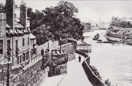 Postcard Chester City Walls River Dee C1935 Cheshire Repro - Chester