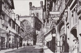 Postcard Chester St Werburgh´s Street Cathedral 1930´s Cheshire Tamil Cafe Repro - Chester