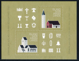 ICELAND/ISLAND 2013, Two Cathedrals, Minisheet** - Blocks & Sheetlets
