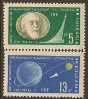 BULGARIA 1962 Astronautics SG 1345/6 UNHM ZU243 - Luftpost