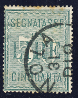 Segnatasse 2° Emissione - 1884 - 50 Lire Verde  (Sassone ST15) - Portomarken