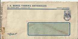 SWEDEN 1942 –COVER FROM ESKILSTUNA (BERGS FABRIKS) TO ARGENTINA – WINDOW NO ADDRESSED– CENSURED W 1 ST OF 30  POSTM ESKI - Covers & Documents