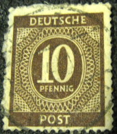 Germany 1946 Numeral 10pf - Used - Afgestempeld