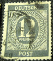 Germany 1946 Numeral 12pf - Used - Afgestempeld