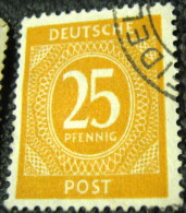 Germany 1946 Numeral 25pf - Used - Afgestempeld