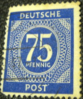 Germany 1946 Numeral 75pf - Used - Afgestempeld