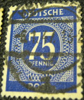 Germany 1946 Numeral 75pf - Used - Afgestempeld