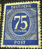 Germany 1946 Numeral 75pf - Used - Afgestempeld