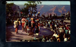 F787 Hopi Indian Dancers Near El Tovar Hotel - Grand Canyon National Park - Used 1962 - USA Nationalparks