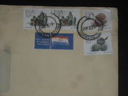 LETTRE AFRIQUE DU SUD SOUTH AFRICA - YT 668 X 2 673 674 - FLORE FLEUR PLANTE - - Covers & Documents