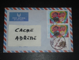 LETTRE AFRIQUE DU SUD SOUTH AFRICA - YT 844 X 2 ET 662 - PAIX ET BONNE VOLONTE - DESSIN ENFANT COEUR - - Covers & Documents