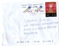 2012 STORIA POSTALE REPUBBLICA  BUON NATALE SU BUSTA - 2011-20: Marcophilie