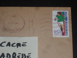 LETTRE AFRIQUE DU SUD SOUTH AFRICA - YT 873 - SPORT RUGBY - - Storia Postale