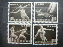 Javelin, Sailing, Relay, Tennis # Japan 1949 MNH # Mi.471/4 - Ungebraucht