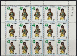 B5129 ZAIRE 1979 UNICEF Year Of Child SG 968 5K, Block Of 15 MNH - Nuevos