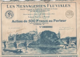 RARE : LES MESSAGERIES FLUVIALES  (ACTION CAT B) TIRAGE 800ex - Navigation