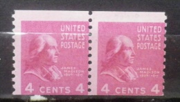 N751.-. USA.-. SCOTT #:843 .MH.-. COIL PERF 10.-. JAMES MADISON .-.CV US$ 15.00 / EUR 11.20 - Unused Stamps