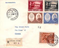 Raccomandata Per Firenze Del 17.03.1958 Affrancata Con Serie COLLEGIO CAPRANICA - Storia Postale