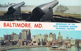 BALTIMORE, MD. - BIRTHPLACE OF THE  STAR SPANGLED BANNER NATIONAL ANTHEM - Circulée, 2 Scans - Baltimore