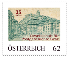 Österreich - 25 Jahre Gesellschaft Für Postgeschichte - Grazer Hauptplatz Mit Schloßberg Und Uhrturm - Ungebraucht