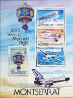 GN0069 Montserrat 1983 Hot Air Balloon Aircraft S/S(4) MNH - Montserrat