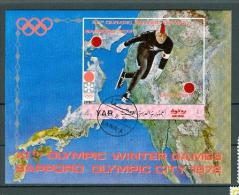 YAR 1972 Block Olympische Winterspiele 1976 Denver USA (nach Innsbruck Verlegt) Gest. Eisschnelläufer - Winter 1976: Innsbruck