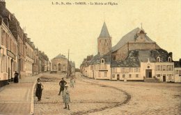 France - Nicely Aniamated SAMER - La Mairie Et L'Eglise (Colour) - Samer