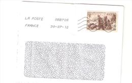 DEMI ENVELOPPE AVEC TIMBRE "POUR NOS VICTIMES DE LA GUERRE" OBLITERE - Collections