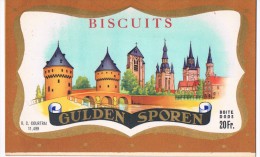 Ongebruikte Wikkel Biscuits GULDEN SPOREN Koekjes Kortrijk Courtrai - Frutas Y Legumbres