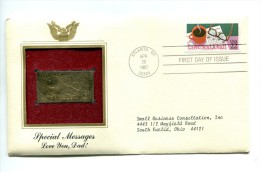 C Great Americans "" Special Messages - Love You, Dad """ Gold Stamp Replica 1964 FDC/bu/UNC - Other & Unclassified