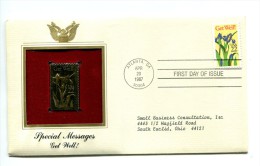 C Great Americans "" Special Messages - Get Well """ Gold Stamp Replica 1964 FDC/bu/UNC - Altri & Non Classificati