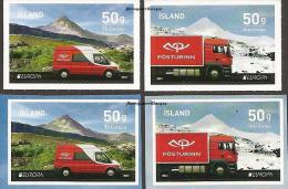 ISLANDIA / ICELAND / ISLAND- EUROPA 2013-TEMA  ANUAL"THE POSTMAN VAN "-SERIE De 2 V.+SERIE De 2 V ADHESIVOS  Del CARNET - 2013