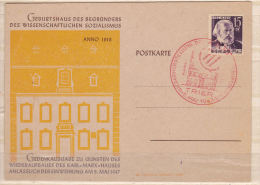 ALLEMAGNE CARTE POSTALE AVEC 15PF KARL MARX  OBL 5 MAI 1947 - Other & Unclassified