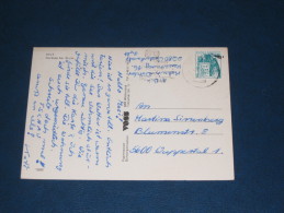 Karte Deutschland Bund Ganzsache Ausschnitt Auf Postkarte Frankiert Postal Stationery Burgen Und Schlösser - Postcards - Used