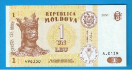 MOLDOVA -  1 Leu 2006  SC  P-8 - Moldavia