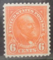 N730.-. 1922 .-. USA.-.SCOTT #: 558 .-. MH .-. GARFIELD .-. CV US $ 35.00 / EUR  26.30 - Unused Stamps