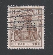 PERFIN DEUTSCHES REICH - 1905 - Valore Usato Da 3 P. Figura Allegorica Con Perforzione - In Ottime Condizioni. - Perforés