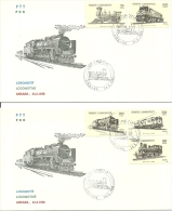 Turkey; FDC 1988 Locomotives (2 Covers) - FDC