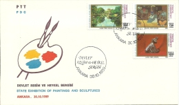 Turkey; FDC 1989 State Exhibition Of Paintings And Sculpture - FDC