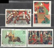 Turkey 1968 Art Miniatures Michel 2086-2089 MNH (**) - Unused Stamps