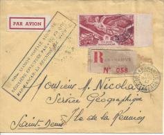 MADAGASCAR - 1947 -  100ème LIAISON POSTALE AERIENNE MADAGASCAR-LA REUNION-ILE MAURICE - - Briefe U. Dokumente