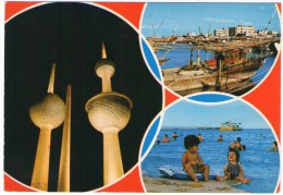 KUWAIT - VIEWS TOWERS-BOATS-SEA SIDE - Koeweit