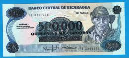 NICARAGUA -  500.000 Cordobas / 20 Cordobas    SC  P-163 - Nicaragua