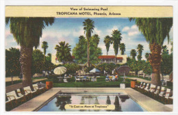 Tropicana Motel Phoenix Arizona Linen Postcard - Phoenix